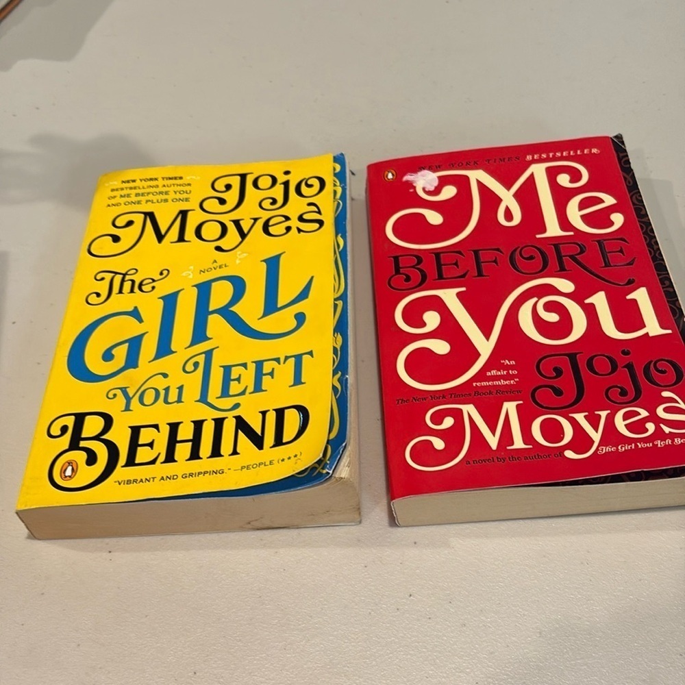 Jojo Moyes Books. ‘Me before you’ and ‘the girl you left behind’.  Paperback